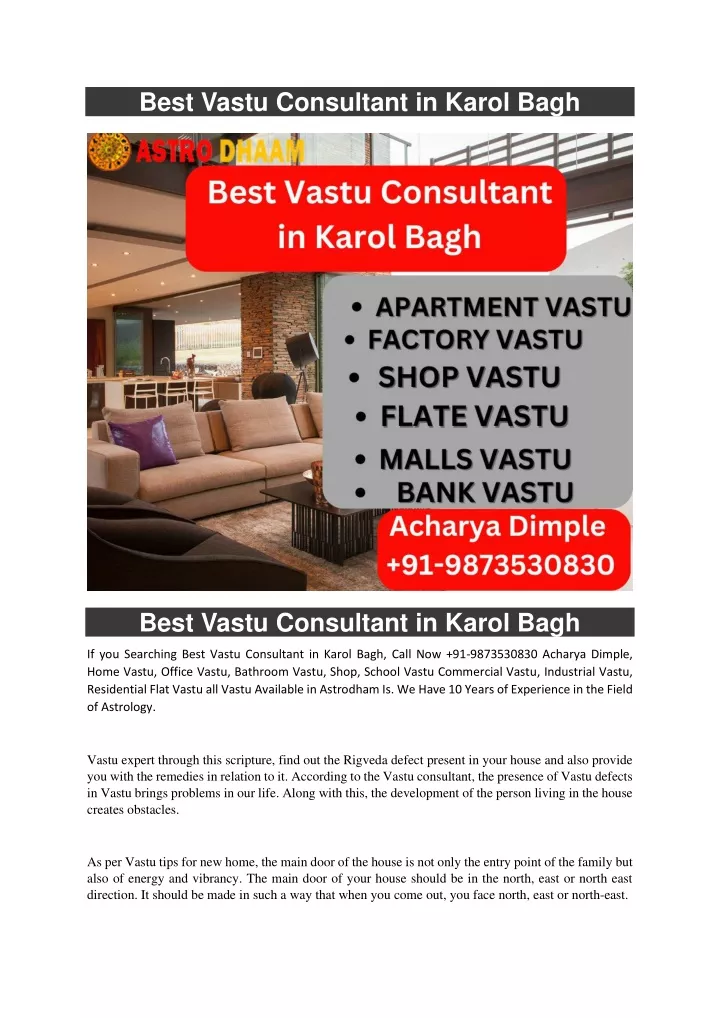 best vastu consultant in karol bagh