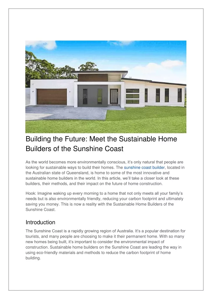 building the future meet the sustainable home