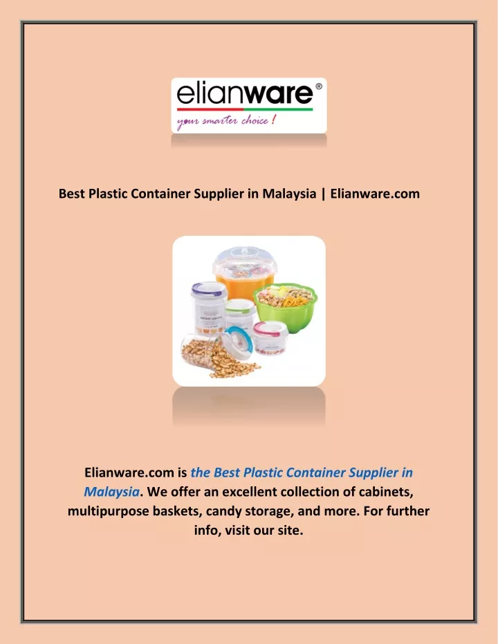 best plastic container supplier in malaysia