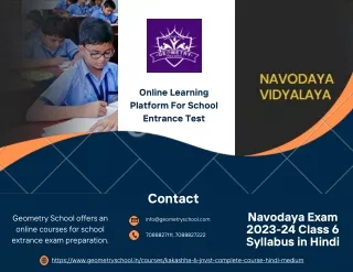online learning platform for school entrance test