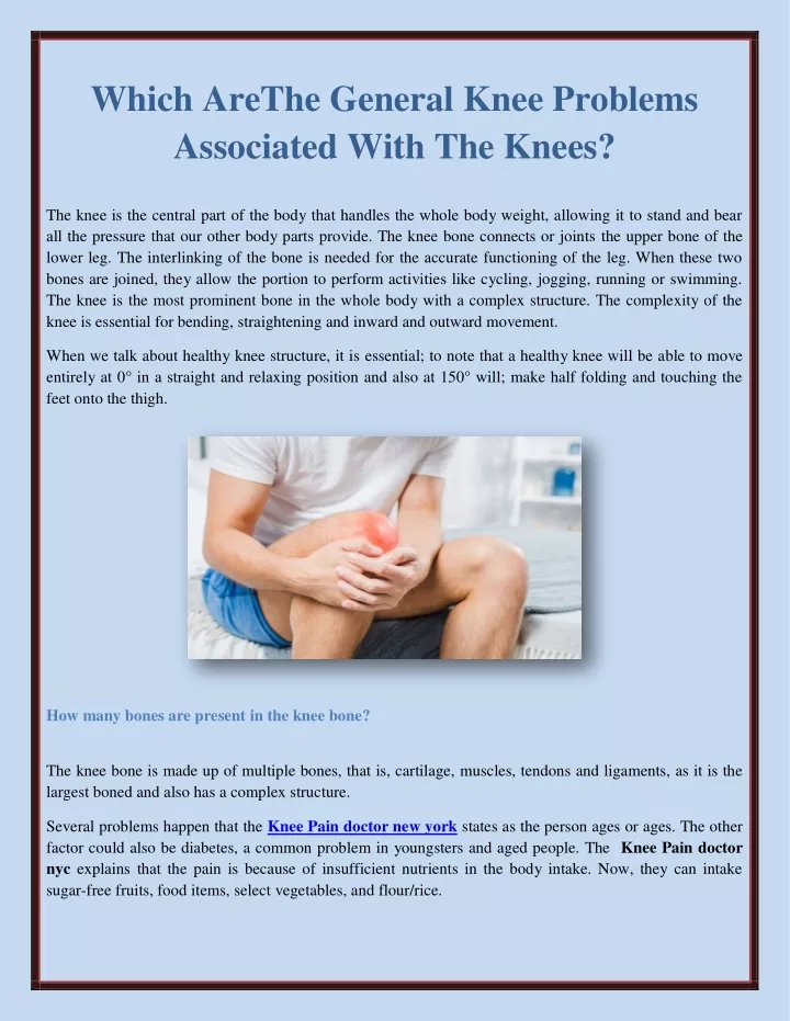 which arethe general knee problems associated