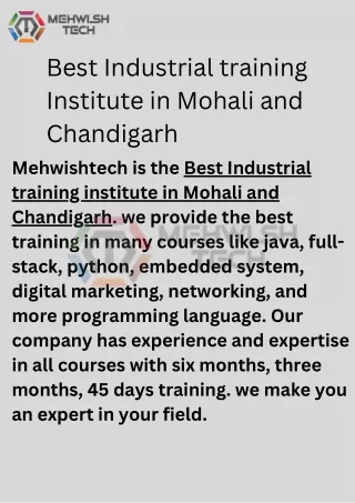 best industrial training institute in mohali