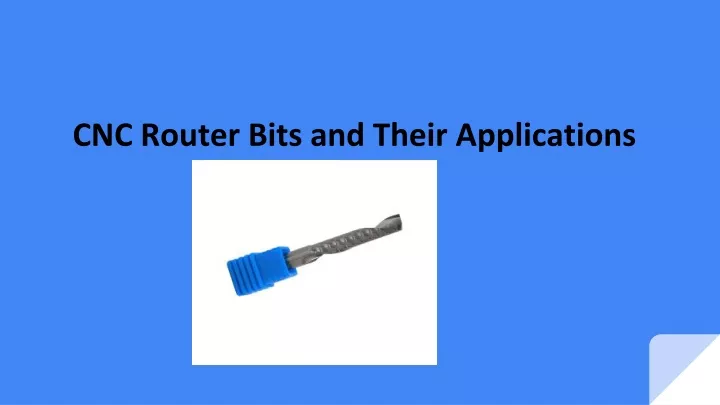 cnc router bits and their applications