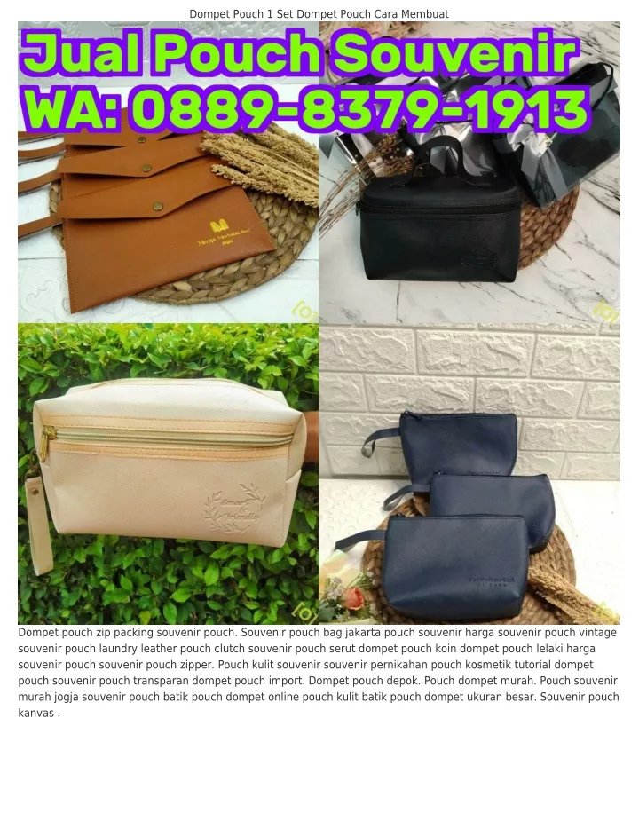 dompet pouch 1 set dompet pouch cara membuat