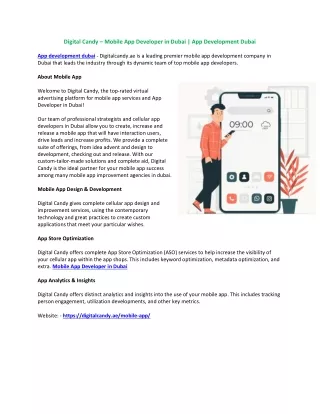 digital candy mobile app developer in dubai
