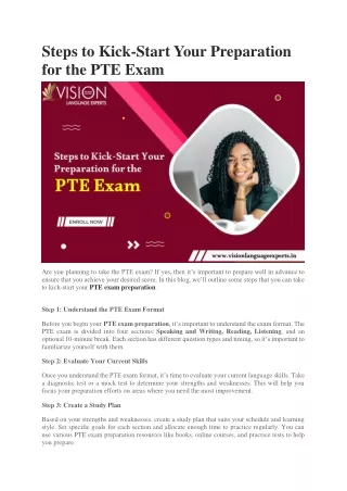 Steps to Kick-Start Your Preparation for the PTE Exam