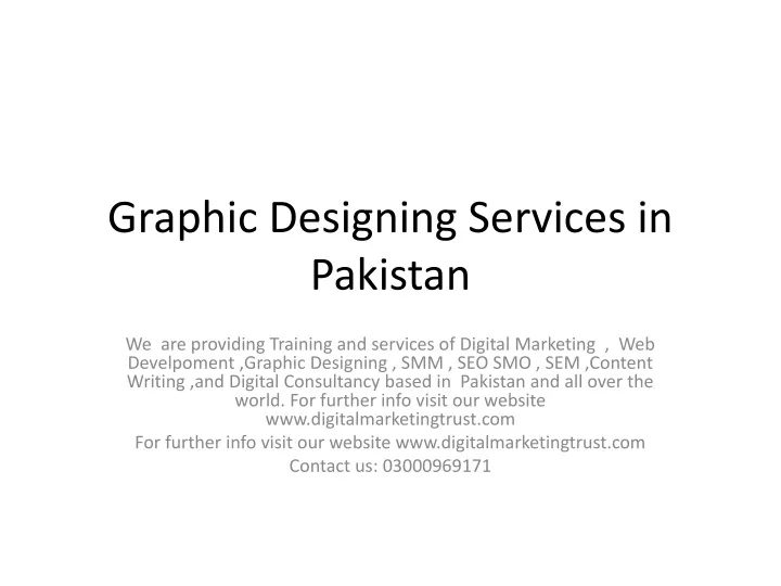 graphic designing services in pakistan