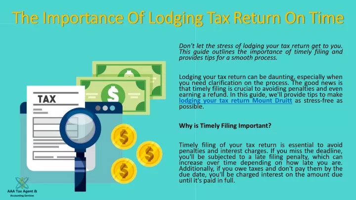 the importance of lodging tax return on time