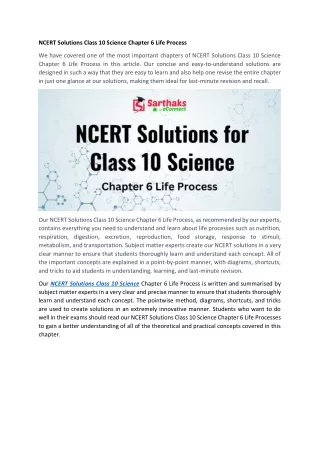 ncert solutions class 10 science chapter 6 life