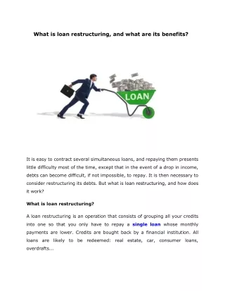 what is loan restructuring and what