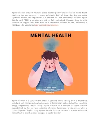 bipolar disorder and post traumatic stress
