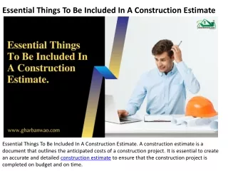 essential things to be included in a construction