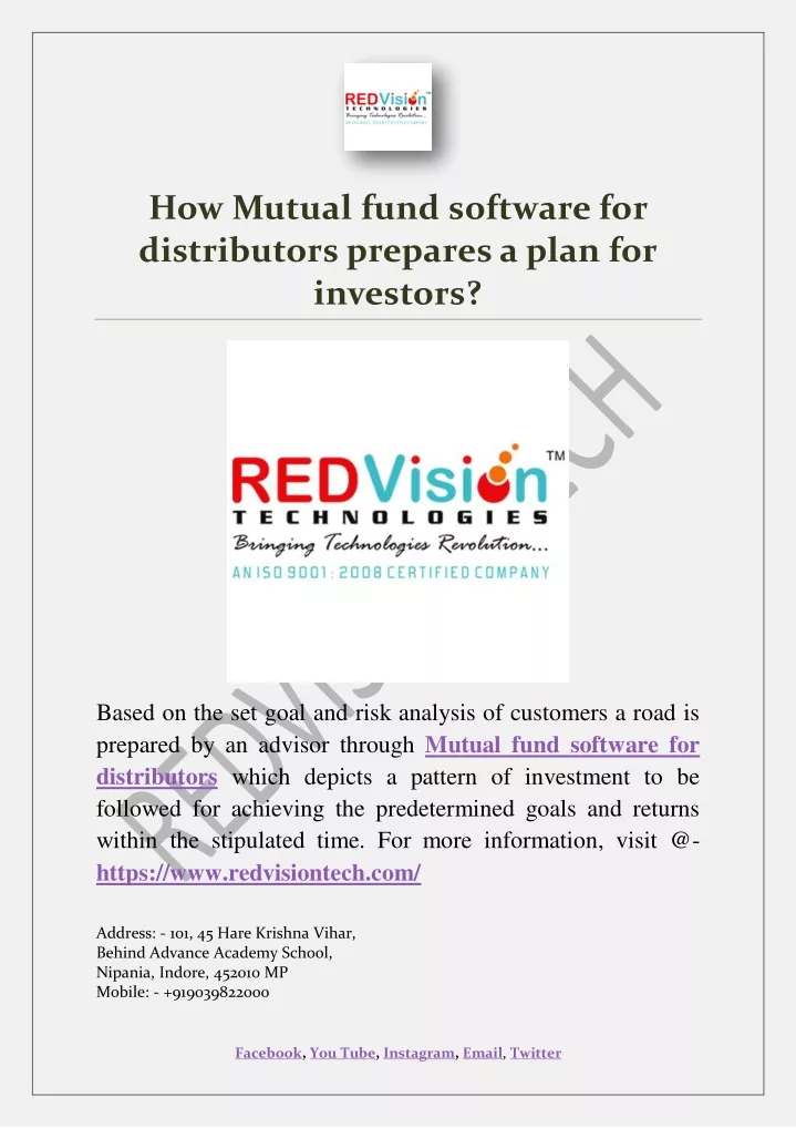 how mutual fund software for distributors