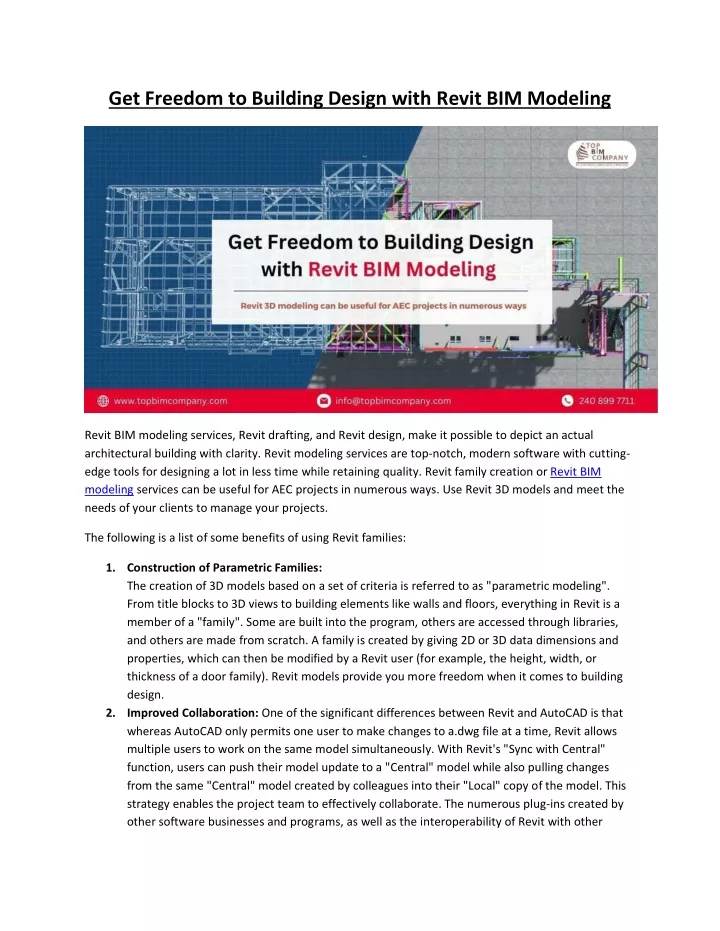 get freedom to building design with revit