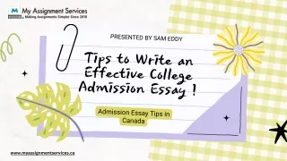 Tips to Write an Effective College Admission Essay in Canada