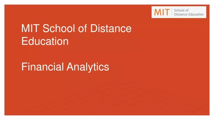 mit school of distance education