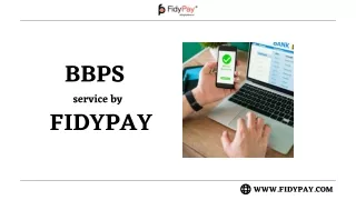 FidyPay is an excellent Bharat bill payment system Service Provider