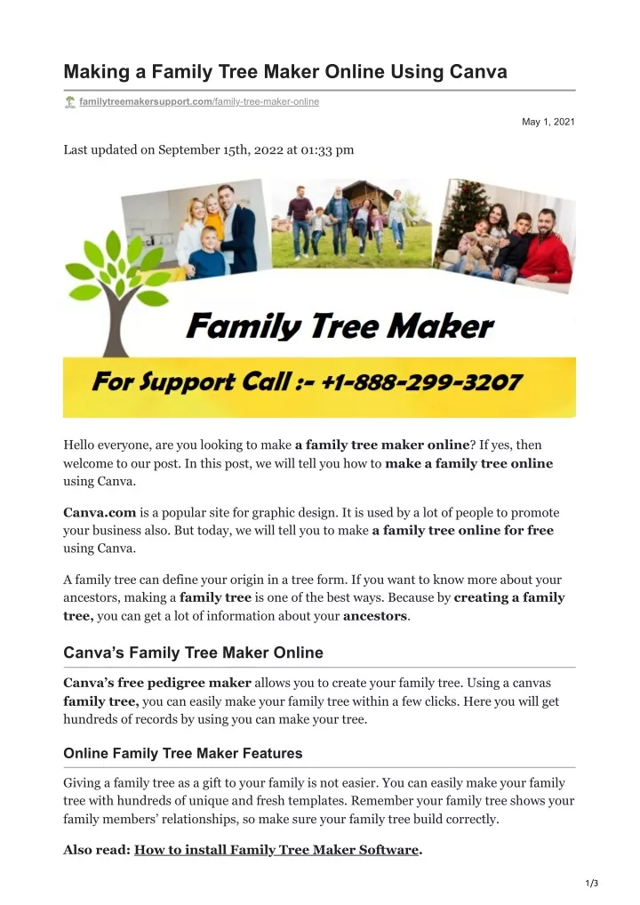 making a family tree maker online using canva