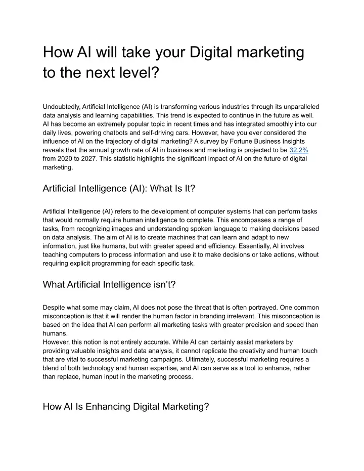 how ai will take your digital marketing