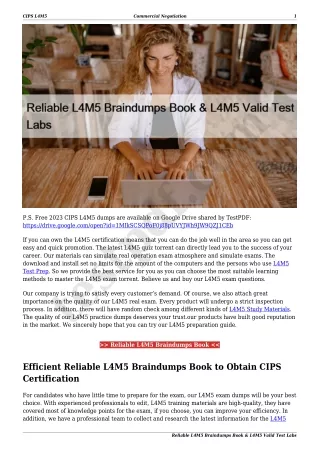Reliable L4M5 Braindumps Book & L4M5 Valid Test Labs
