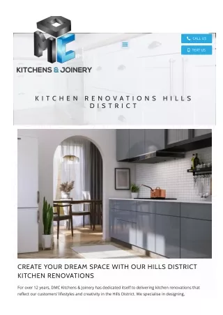 Kitchen Renovations Hills District