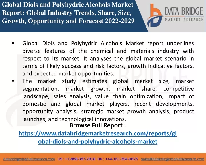 global diols and polyhydric alcohols market