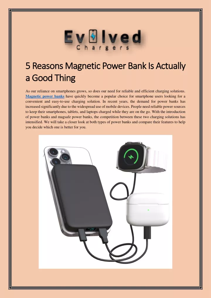 5 reasons magnetic power bank is actually