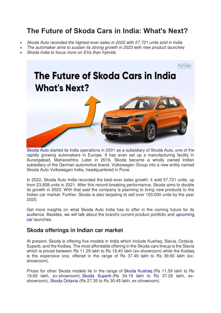 the future of skoda cars in india what s next