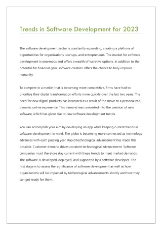 trends in software development for 2023