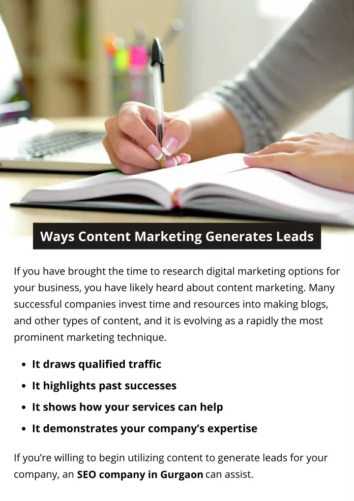 ways content marketing generates leads