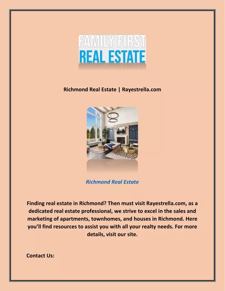 richmond real estate rayestrella com