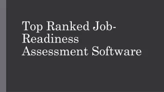 Top Ranked Job-Readiness Assessment Software