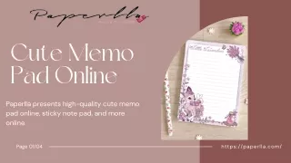 Cute Memo Pad Online