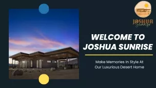 Vacation Rentals Near Yucca Valley CA - Joshua Sunrise