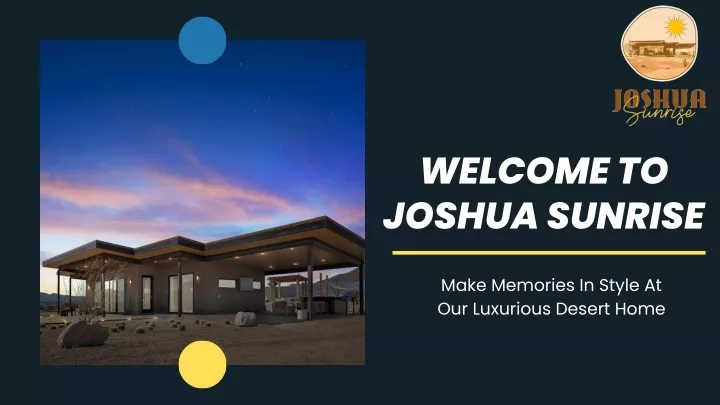 welcome to joshua sunrise