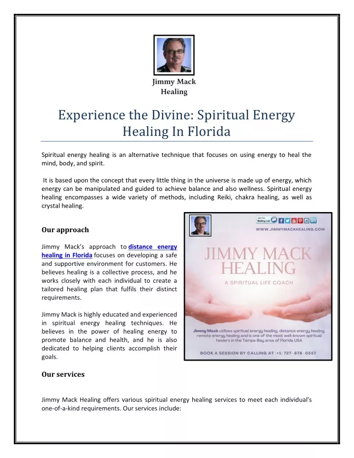 experience the divine spiritual energy healing