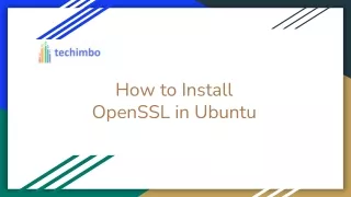 How to Install OpenSSL in Ubuntu