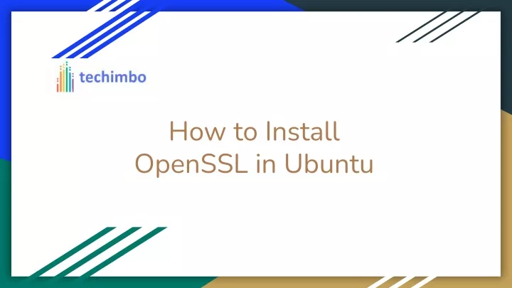 how to install openssl in ubuntu