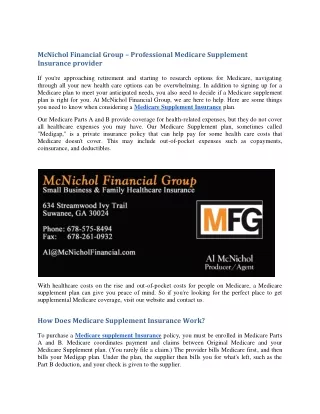 McNichol Financial Group – Professional Medicare Supplement Insurance provider (1)