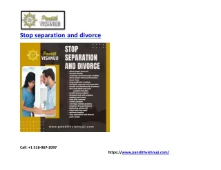 stop separation and divorce