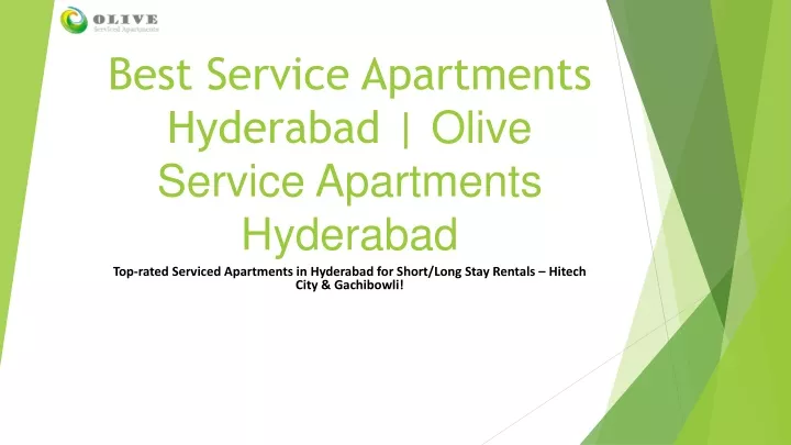 best service apartments hyderabad olive service apartments hyderabad