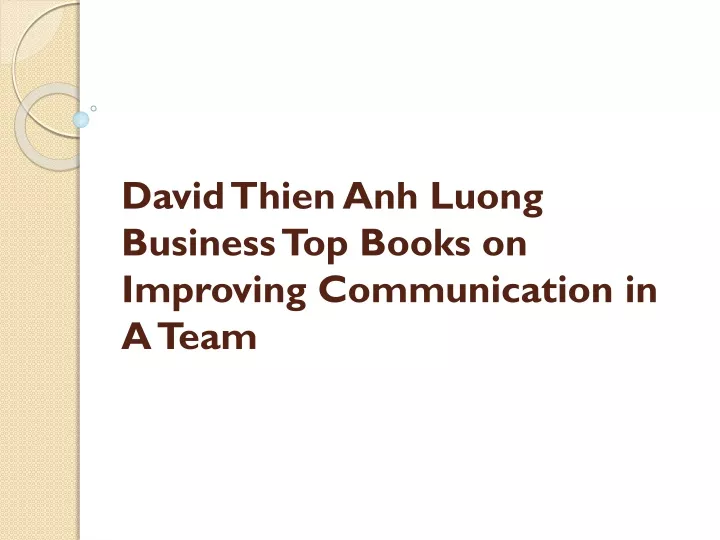 david thien anh luong business top books on improving communication in a team