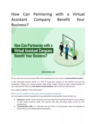 how can partnering with a virtual assistant