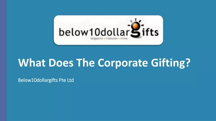 what does the corporate gifting