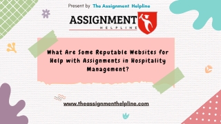 What Are Some Reputable Websites for Help with Assignments in Hospitality Management