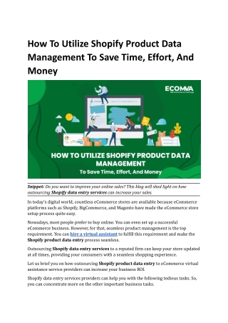 how to utilize shopify product data management
