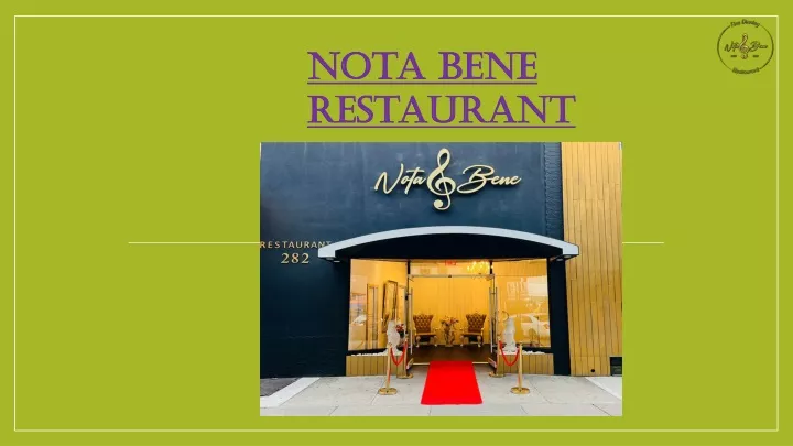 nota bene restaurant