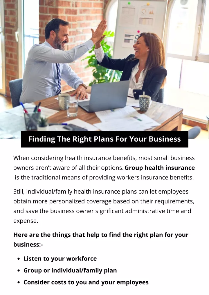 finding the right plans for your business