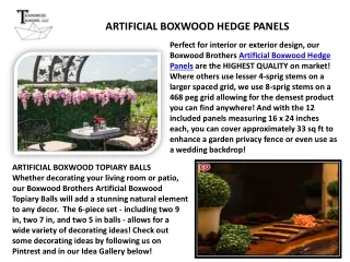 Products - Boxwood Balls - Farmhouse Décor -Boxwood Brothers