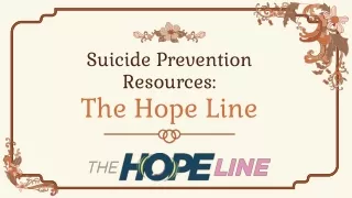 Suicide Prevention Resources - The Hope Line